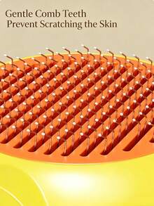 Pet Grooming Brush, One-Click Self-Cleaning Design, Cat And Dog Hair Removal Tool, Massage Brush Suitable For All Fluffy Pets - Multicolor - View 6