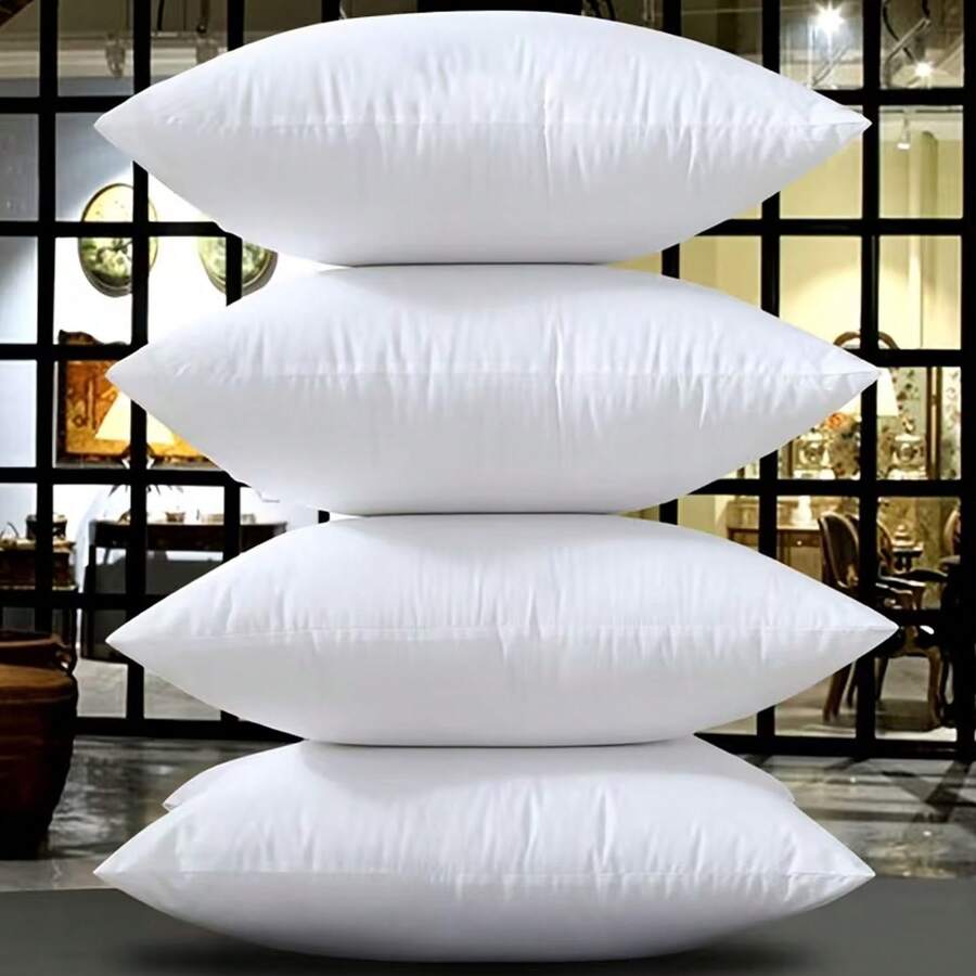 1pc Square Pillow Insert | Cloud-Like Soft Polyester Fiber Texture & High Elasticity, Non-Woven Material, Suitable For All Seasons, Christmas Gift Set - Brushed Fabric Pillowcase and Pillow Insert - View 1