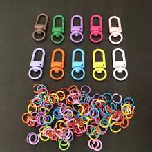 110/220/550/1100pcs Keychain Making Accessories, Handbag Charms, Handbag Decorations, Handbag Accessories, Keychain Clips, Keychain Pendants, Keychain Carabiner Clips, Bag Charms, Keychain Accessory Set, Includes Keychain Rings And Connectors, DIY Keychain Decoration, Car Decor - Multi-color - View 2