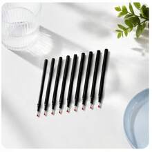 10pcs Black Pen Refills, Smooth Writing Replacement Ink Cartridges, Quick-Drying Fine Point Refills For Ballpoint Pens, Office & School Supplies, Back To School Stationery, Daily Writing, Note-Taking - Black Pen Refill - View 6