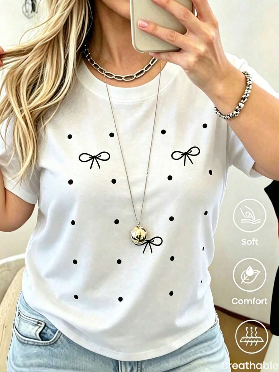 Plus Size T-Shirts - White - View 1