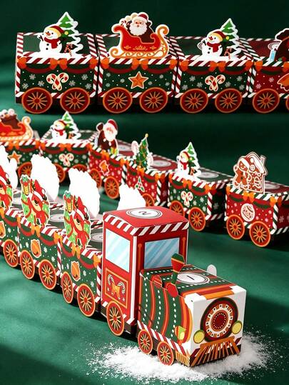 24 Empty Christmas Countdown Gift Boxes, Fillable Christmas Gifts, 24-Day Christmas Countdown Gift Boxes, Red Train Christmas Countdown Gift Boxes, Suitable For Children And Adults, Christmas Holiday Decorations, Christmas Decorations, Christmas Pajamas, Christmas Gifts, Christmas Decor