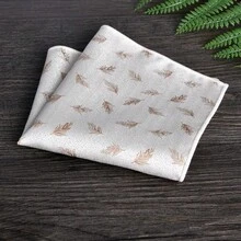 1 buah/6 buah Sapu Tangan Lipat Pria, Aksesori Jas 23*23cm Sapu Tangan Saku Jacquard Besar Baru, Aksesori Pakaian Pria untuk Pesta Malam, Motif Bunga, Dapat Dicuci dan Digunakan Kembali, Dekorasi Portabel, Warna Acak - MultiWarna - View 8