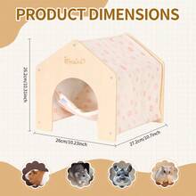 ITANDME Guinea Pig Hideout Rat Hideout Hammock House, No Bottom & Easy To Clean, Guinea Pig Bed House, Suitable For Fancy Rat, Chinchilla, Guinea Pig - View 3