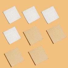 1/8pcs Kraft Paper Grid Sticky Notes, Easy Tear No Residue Adhesive, For Key Marking, Memo Recording, Suitable For Student Learning, Office Notes, Back To School Season Essential - A - View 13
