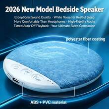 YAIUZGOO Ultra-Thin Pillow Bluetooth 5.3 Wireless Bedside Speaker, Sleep Earphone Alternative, Hi-Fi Sound Quality, White Noise Machine, Auto-Off Timer, Sleep Aid Relaxation Music Speaker, Suitable For Sleep, Travel, Car, Meditation And Bedtime - D - View 5