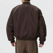 Adidas MODERN PADDED BOMBER CNY Pilot Casual Versatile Punk Loose Stand Collar Long Sleeve Jacket Men's - Brown - View 6