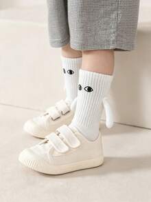 8-16 Years Boys And Girls Fun Magnetic Hands Together Middle Tube Socks, Parent-child Style Ha-ha Socks - White - View 5