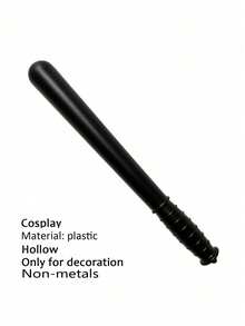 Multi-Piece Police Costume Set With Non-Metal Baton, Theme Party Outfit For Role Play And Cosplay - A - View 8