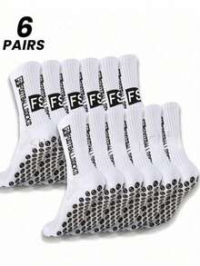 5/10/20 Pairs New Football Sports Socks FS Anti-Slip Thickened Terry Bottom - Multicolor - View 1
