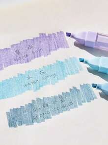 18/6/3pcs Fluorescent Highlighter Pens, Sparkly Starry Sky Color Changing Markers, For Students, Bullet Journaling, Drawing Back To School - Sets - View 9