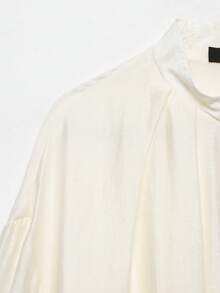 Women's Solid Color Zipper Casual Versatile Daily Travel Long Sleeve Jacket - Beige - View 3
