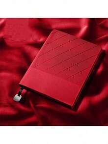 1pc A5 Diagonal Textured Soft Faux Leather Cover Notebook, Multiple Colors Available, Minimalist Business Style, Rounded Edge Binding With Bookmark Design, Waterproof And Wear-Resistant Cover, Soft Touch, Thick Paper For Smooth Writing, Portable, Suitable For Meeting Notes, Classroom Notes, Work Planning - Multiple Styles - View 8