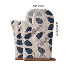 Strawberry Pattern Thickened Kitchen Cooking Microwave Oven Mitts And Heat-Resistant Pads Set, Suitable For Daily Home Kitchen Restaurant Oven, 2pcs/4pcs - View 4