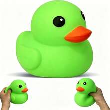1 pièce Jouet anti-stress canard vert extra large, doux et moelleux, parfait pour les fêtes, les cadeaux d'anniversaire, Halloween, Thanksgiving, Noël, la fête du travail, la rentrée scolaire, les cadeaux de fête, squish croustillant, squish beurre croustillant, à presser, balle slushy, jouet anti-stress moelleux, squish dumpling, Toys Army, fournitures scolaires - Multicolore - Voir 5