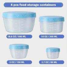 4pcs Transparent Colorful Bento Box, Yogurt Cup, Lunch Box, Salad Bowl, Yogurt Cake Dessert Box, Stackable Food Storage Container Set With Lids, Transparent Plastic With Measurement Scale, Reusable Airtight Storage Box, Refrigerator Fruit Vegetable Snack Storage, Home Kitchen Supplies, For Christmas, Halloween, Valentine's Day, Birthday Party - Multicolor - View 15