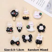 5/15/30 pcs Aksesori Liontin Resin DIY Pita Es Krim Kelinci Lucu, Cocok untuk Kerajinan Tangan DIY, Jepit Rambut, Bahan Pembuatan Perhiasan Scrapbooking Dekorasi - Campuran Acak - Set Campuran Kelinci Mini - View 3