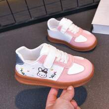 1 Pair Girls' New Embroidered Comfortable Versatile Sports Shoes, Fashionable Non-Slip Casual Sneakers - Pink - View 7