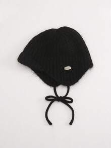 Cute Face-Slimming Knitted Ushanka Hat, Warm Ear-Protective Woolen Cap, Suitable For Daily Wear, Shopping And Outings - Fisherman's Hat - View 9