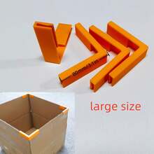 4pcs Printed Carton Corner Right Angle Clips,Corrugated Box Edge Reinforcement Fixing Clamps For Box Reuse & Storage Bucket Making,Autumn Home Decor,Christmas Decor Home - Multicolor - View 5