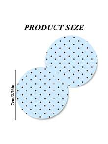 2 Pc Car Cup Holder Coasters, Flat Polka Dot Print Non-Slip Pads, Wear-Resistant Waterproof, Car Interior Decoration Accessories - A - View 8