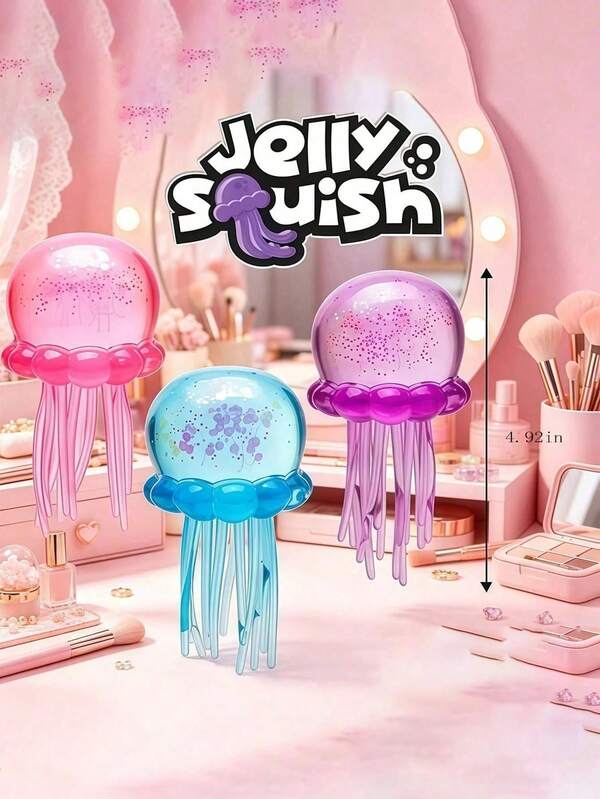 asmodee New Needoh Schylling Squishy Toys Maltose NieDuo Squeeze Series Creative Colorful Ocean Jellyfish Squeeze Toy, Handmade Soft Fun Toy, Elastic Bead Stress Relief Toy, Stress Relief Tool, Filling Series, Interesting And Slightly Challenging Sensory Experience, Perfect As Party Favors, Desk Decor, Classroom Rewards, Christmas, Halloween And Birthday Gifts, Easter Gifts, Party Favor Bag Fillers, Christmas Stocking Stuffers, Stress Relief Toys And Small Party Gifts (External Paper Box Packaging Pattern Random) Needoh