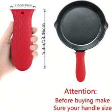 Silicone Pot Handle Cover, Heat Resistant Non-Slip Honeycomb Pattern Grip Sleeve, Universal Cast Iron Pan Handle Protector For Kitchen Cookware - Blue - View 8