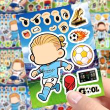 FIFA 8pcs Chibi Football Star DIY Mix & Match Face Sticker Set, Cristiano Ronaldo, Lionel Messi, Erling Haaland, Lamine Yamal And Kylian Mbappé - Multicolor - View 3
