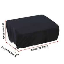 1pc Heavy Duty Grill Cover, 210D Polyester Tabletop Grill Cover, Fits 17" Blastone 1971 Model Without Lid - Black - View 7