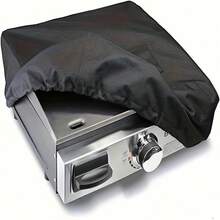1pc Heavy Duty Grill Cover, 210D Polyester Tabletop Grill Cover, Fits 17" Blastone 1971 Model Without Lid - Black - View 8