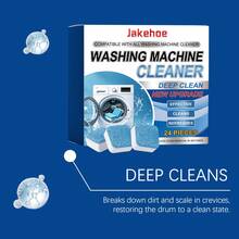 jakehoe Count Washing Machine Cleaner Tablets, Deep Clean Formula For Top Load & Front Load Washers, Removes Odor, Hard Water Stains, Lime Scale, Soap Scum, Lint, Leaves Fresh Scent, HE Compatible, Easy Use, ,New And Oldmodels Will Beshipped Randomly. - Multiple Forms - View 4