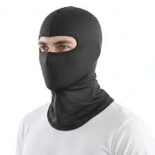 Topi Balaclava Unisex Warna Polos, Bernapas, Penutup Kepala Sepeda, Menyerap Keringat, Masker Pelindung Matahari, Cocok untuk Aktivitas Sehari-hari, Bersepeda, Mendaki, Panjat Tebing, dan Olahraga Ski. - MultiWarna - View 2