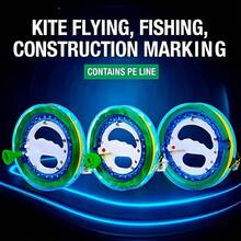 Heavy Duty Fishing Reel | Flying Line Reel | Includes 984ft Line And Connector | Suitable For Saltwater Fishing | Boat Fishing | Features Telescopic Handle And Spring Locking Mechanism | ABS Anti-Aging Material - Spool - View 8