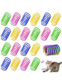 Colorful Plastic Cat Spring Toy, Flexible Spring Coil, Suitable For Kittens And Cats, Encourages Active Play And Exercise, Multiple Bright Colors Available, Cat Toy - Multicolor - View 12