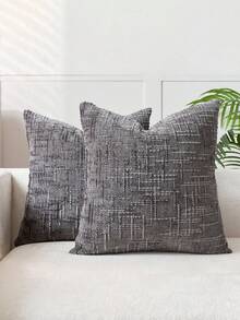 1/2pcs Blush Pink (Pillow Insert Not Included) Vintage Chenille Striped Throw Pillow Cover, 100% Polyester Woven Zippered Pillowcase, Machine Washable, Geometric Pattern Decorative Cushion Cover For Sofa, Bed, Dining Room, Home Office - Blush Pink - View 10