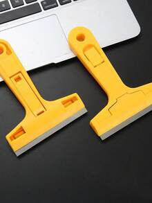 Multifunctional Cleaning Scraper - Wide Edge Design, Suitable For Stoves, Windows And Paint Removal, Perfect For Removing Adhesives And Debris. No Battery Required. This Is A Stove Cleaning Tool. | Ergonomic Design | Manual Operation, Multifunctional Household Cleaning Scraper, Easy To Replace Tile Scraper, Tile Grout Cleaning Knife, Glass Adhesive Removal Tool (Random Packaging Card Color) - A - View 9