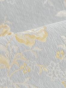 1pc Luxury Chenille Floral Jacquard Sofa Cover, French Style Ruffle Trim Tassel Lace Edge Non-Slip Sofa Protector Pad, All Season Living Room Sofa Slipcover - Grey - View 12