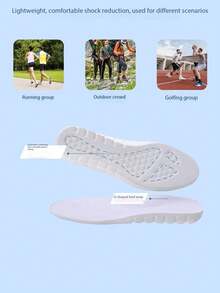 EVA Sports Insoles In Stock, Bulk Discount, Comfortable & Breathable, Shock-Absorbing For Basketball & Football Shoes - White - View 2