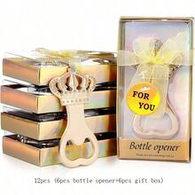 Abridor de Garrafa em Formato de Coroa, Adequado para Festa de Aniversário, Presente de Casamento, Chá de Panela, Presente do Dia dos Namorados, Presente de Casamento, Presente de Festa e Presente para Casal - A - Visão 6