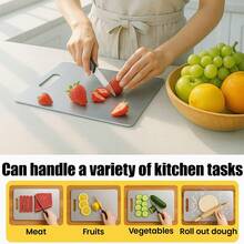 High-Quality Stainless Steel Kitchen Cutting Board - Double-Sided, Rust-Resistant, Suitable For Meat, Fruit And Vegetables, Dishwasher , Durable, Multiple Sizes Available, Back To School Season, Back To School Gift - Multicolor - View 7