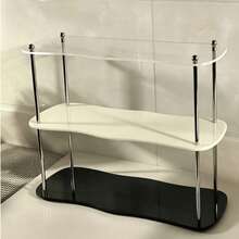 1pc Acrylic Practical Storage Rack, Multi-Functional Tiered Organizer For Aromatherapy, Fragrance, Collectibles, Drinkware - Easy Installation, Floor-Standing Display Stand - Multicolor - View 4