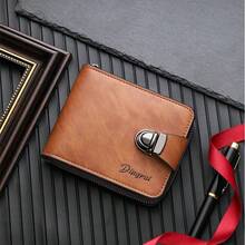 1pc Men's Fashion Tree Pattern Zipper PU Credit Card Holder, Small Zipper Coin Purse With Zipper Button Closure, Business Wallet, Ideal Gift For Men - Multicolor - View 4