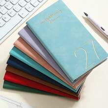 1pc A6 2027 Yearly Planner Portable Notebook 365 Days Time Management Diary Weekly & Daily Planner Back To School Gift - Multicolor - View 4