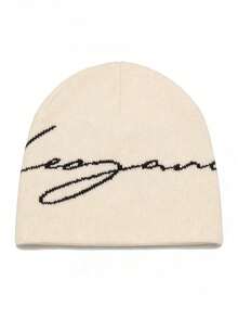 1pc Minimalist "Elegant" Multi-Color Knit Beanie, Ins Style, Summer, Beach, Vacation - Multicolor - View 13