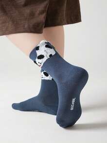 5 Pairs Medium-Thick Cartoon Plush Animal Kids Socks, Soft Comfortable Cute Casual Boys And Girls Socks For Autumn/Winter - Multicolor - View 5