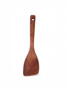 1PC/2PCS Wooden Cooking Spatula, 13 Inch Long Handle Wooden Spatula, Flat Design, Frying Pan Spatula, Kitchen Stir-Fry Spatula, Non-Stick Wooden Spatula, Stir-Fry Spatula, Cooking Kitchen Utensil Spatula, Suitable For Non-Stick Pans, Flat Bottom Pans, Chinese Woks, Fits Frying, Stir-Frying, Home Cooking Scenarios - Brown - View 10