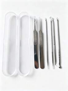 6/3/1pc #5 Ultra-Fine Blackhead Removal Needle, Suitable For Normal Skin, Acne Removal Tool, Elegant Design Durable, Beauty Salon Facial Care Tool, With Storage Box - Multicolor - View 10