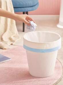 Satu Gulungan (50 buah) Kantong Sampah Serut, Dicetak dengan Motif Kelinci Kartun Lucu, Pegangan Tebal Bermotif, Kantong Sampah Sekali Pakai Serbaguna, Cocok untuk Kamar Tidur Keluarga, Dapur, Kamar Mandi, Kantor, dan Dekorasi Natal. - Beraneka warna - View 8