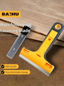 Multifunctional Cleaning Scraper - Wide Edge Design, Suitable For Stoves, Windows And Paint Removal, Perfect For Removing Adhesives And Debris. No Battery Required. This Is A Stove Cleaning Tool. | Ergonomic Design | Manual Operation, Multifunctional Household Cleaning Scraper, Easy To Replace Tile Scraper, Tile Grout Cleaning Knife, Glass Adhesive Removal Tool (Random Packaging Card Color) - A - View 8