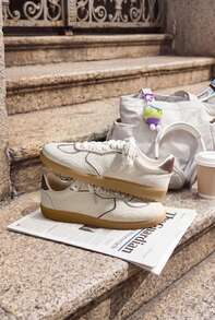 Kappa Unisex Suede Retro Training Shoes, New Flat Casual Sneakers For Daily Commute - Winter White - View 1